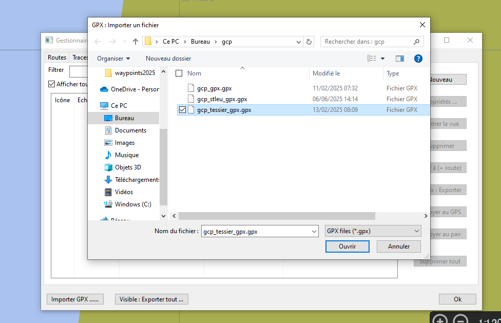 OpenCPN GPX configuration step 3