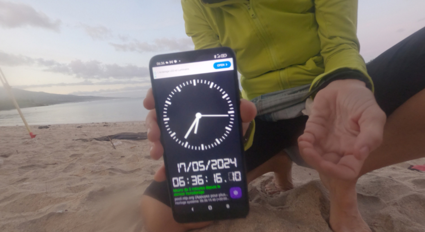 Synchronisation de l'heure.