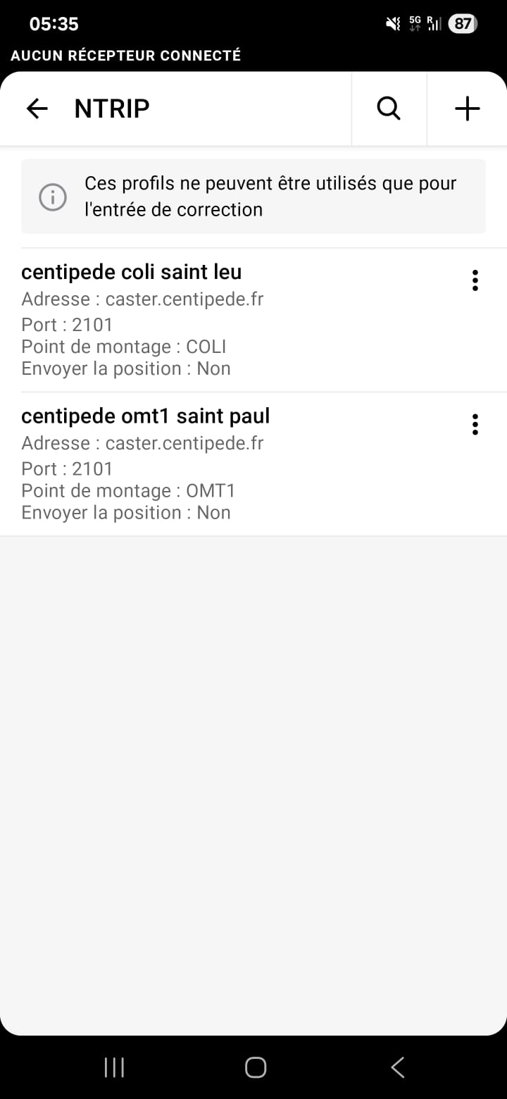 Liste des serveurs ntrip sur la bouboule.